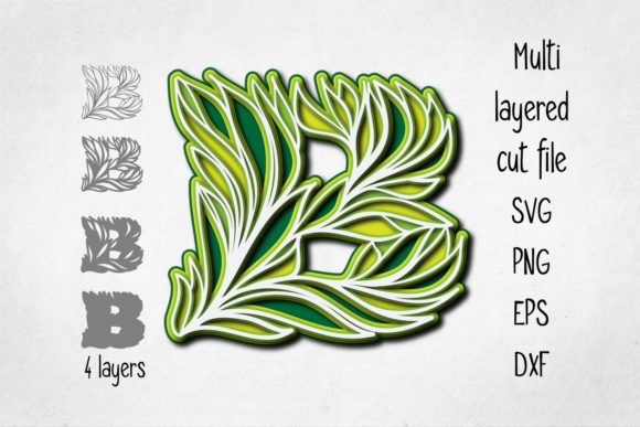 3D Alphabet Layered Letter B: A Modern Design Asset for Bloggers and Publishers
