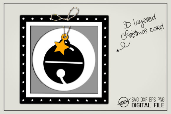 3D SVG Christmas Bell Design for Professional Bloggers and Publishers