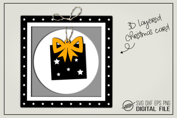 3D SVG Christmas Card Gift for Real-World Crafting Projects
