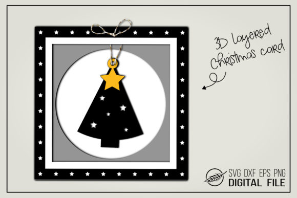 3D SVG Christmas Tree Card for Content Publishing