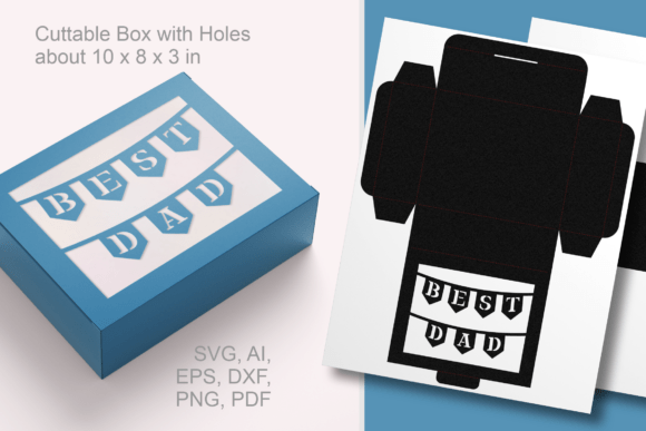 Best Dad Banner Rectangular Gift Box SVG: A 3D SVG Review for Father S Day Campaigns